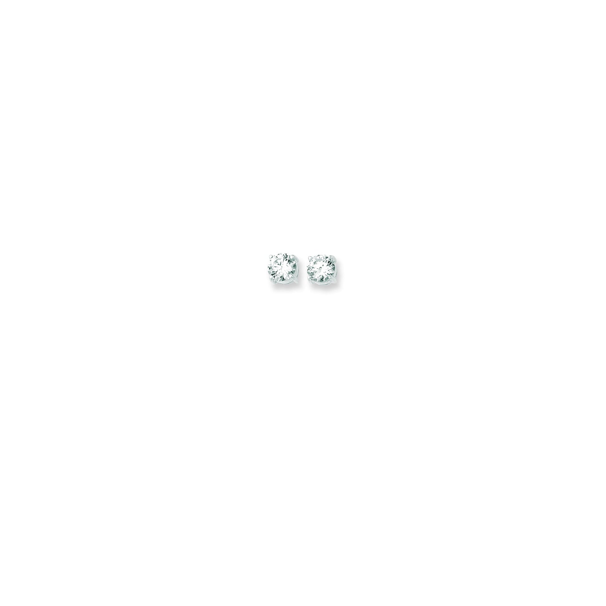 Royal Chain 14K Gold 8mm Round CZ Stud Earring CZ113