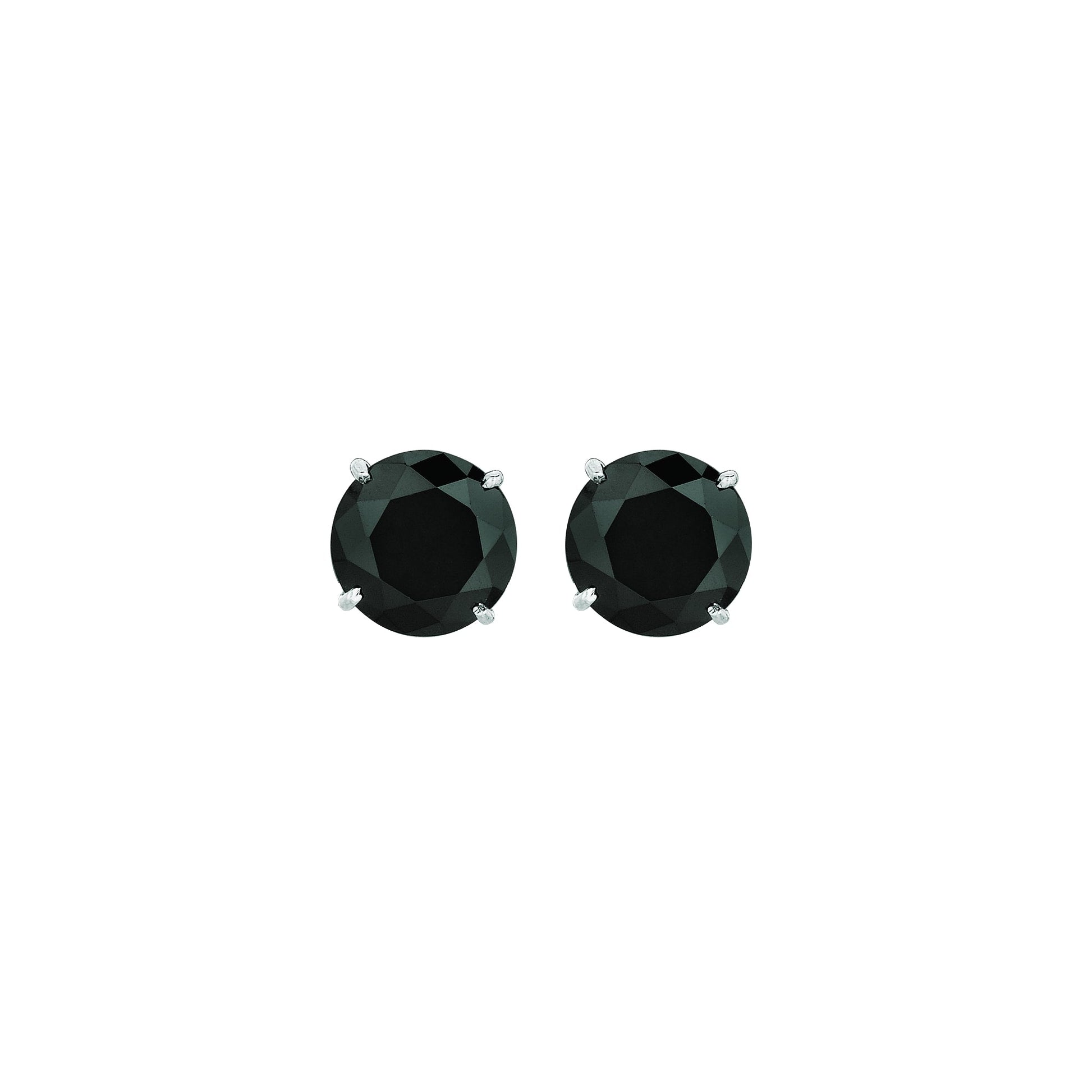 Royal Chain 14K Gold 3mm Black CZ Stud Earring WCZ115