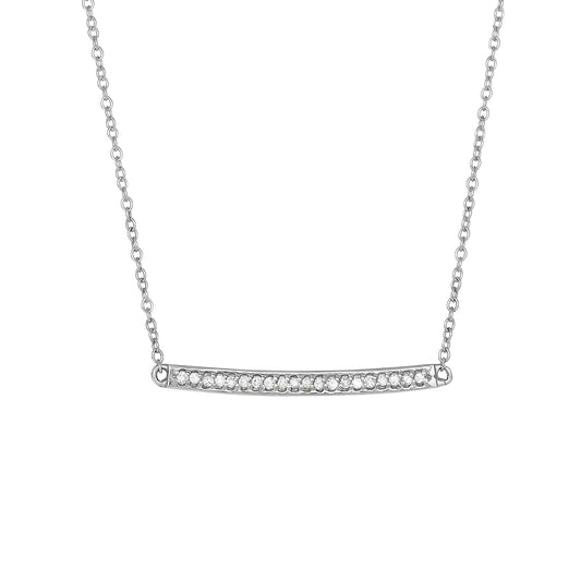 Royal Chain 14K Gold .12ct Diamond Bar Necklace DGN341