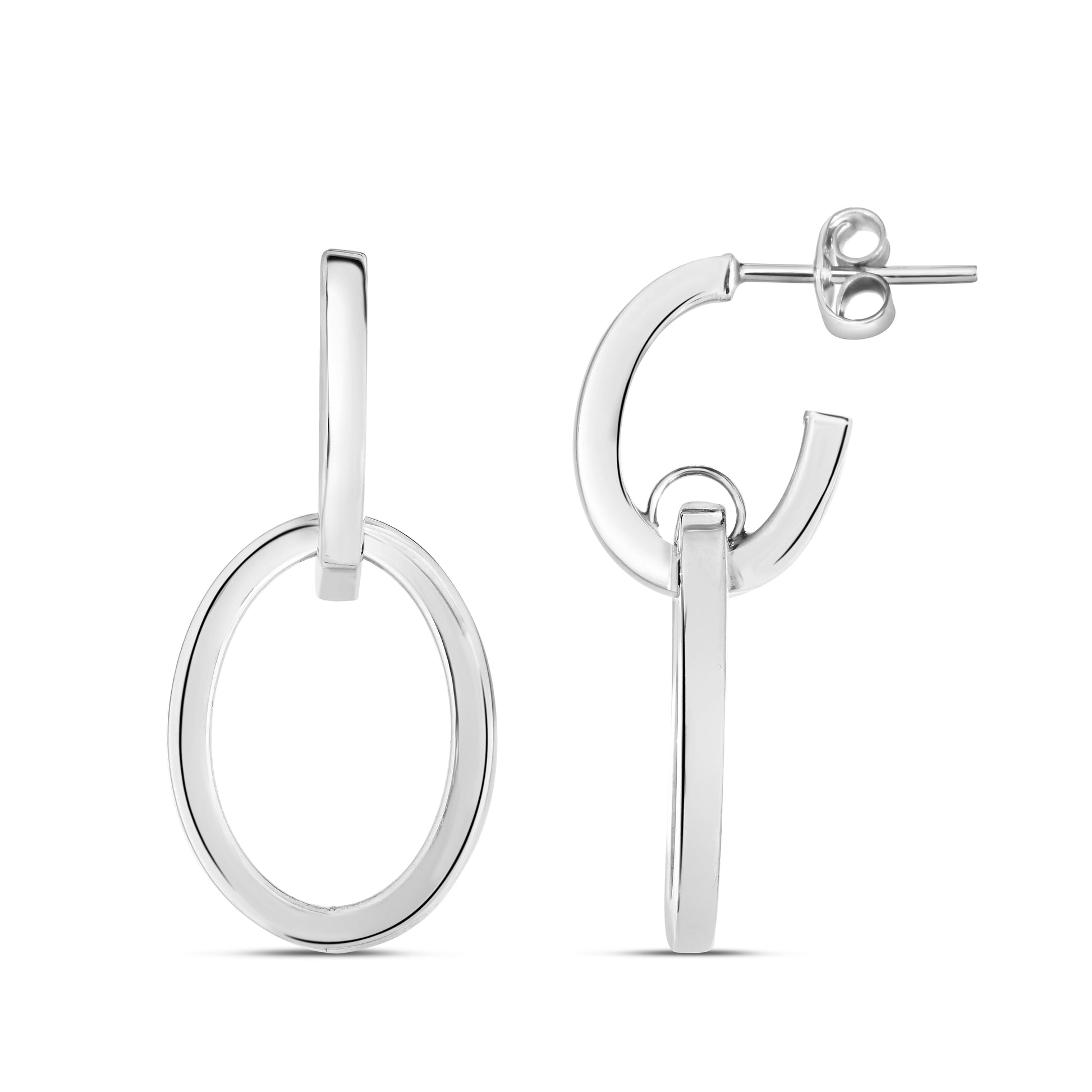 Royal Chain 14K Gold Interlocking Drop Hoops ER11172