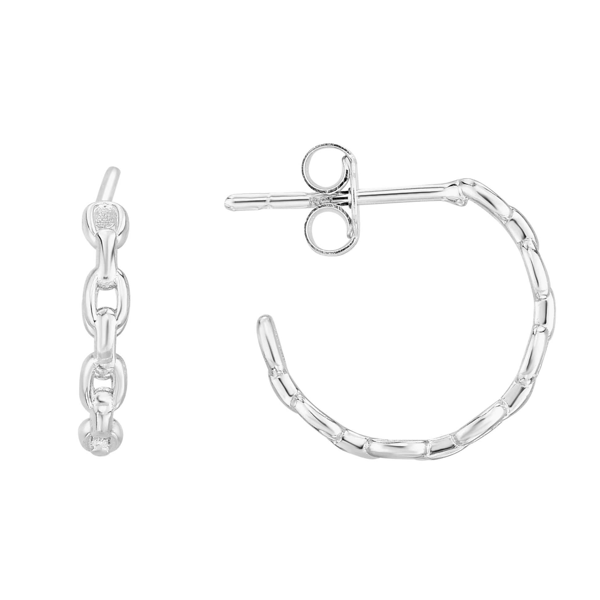 Royal Chain 14K Yellow Gold Oval Links C Hoops ER13320
