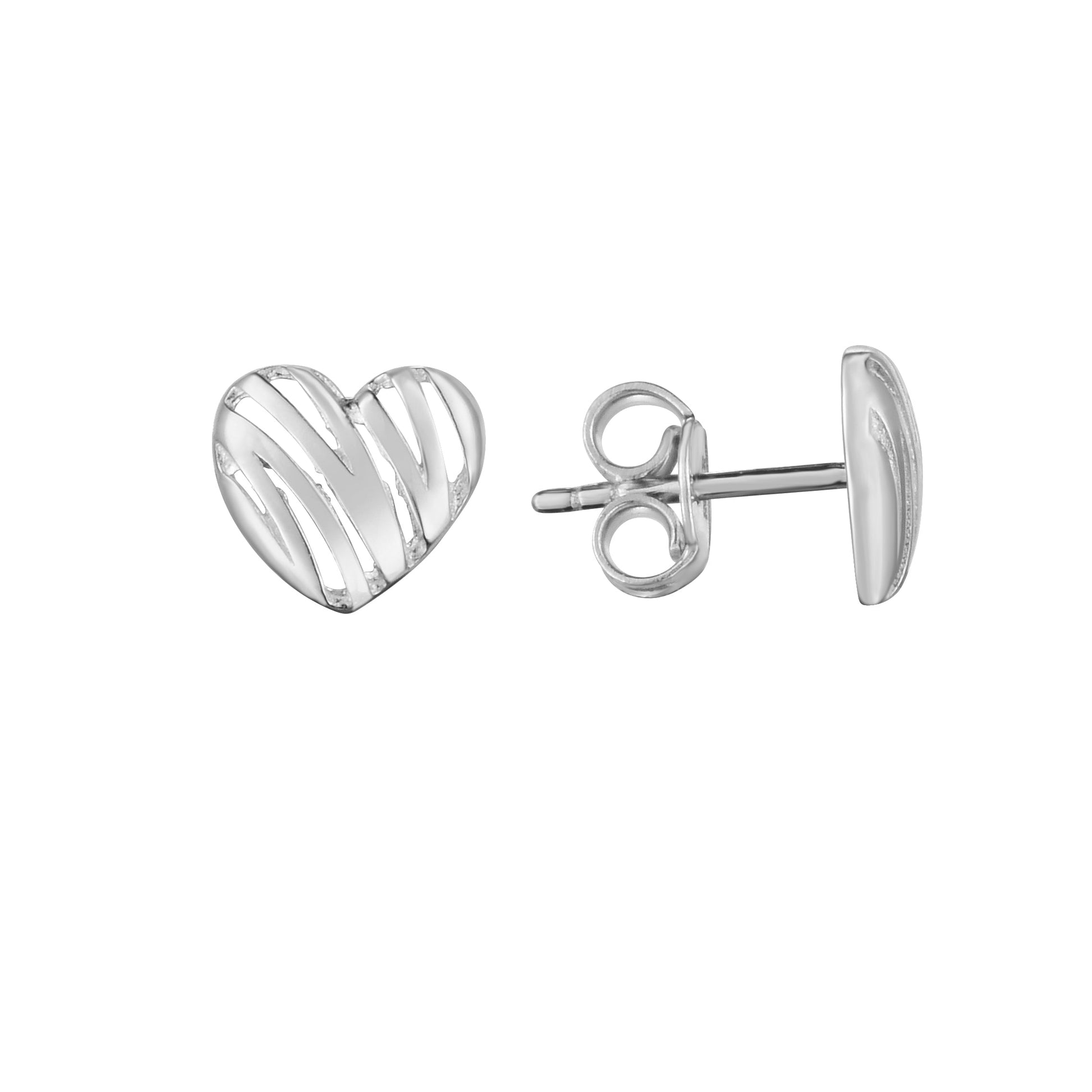 Royal Chain 14K Scribble Heart Studs ER14198