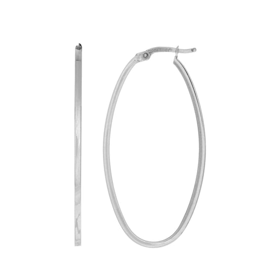 Royal Chain 14K Gold Large Oval Hoop Earring ER3083
