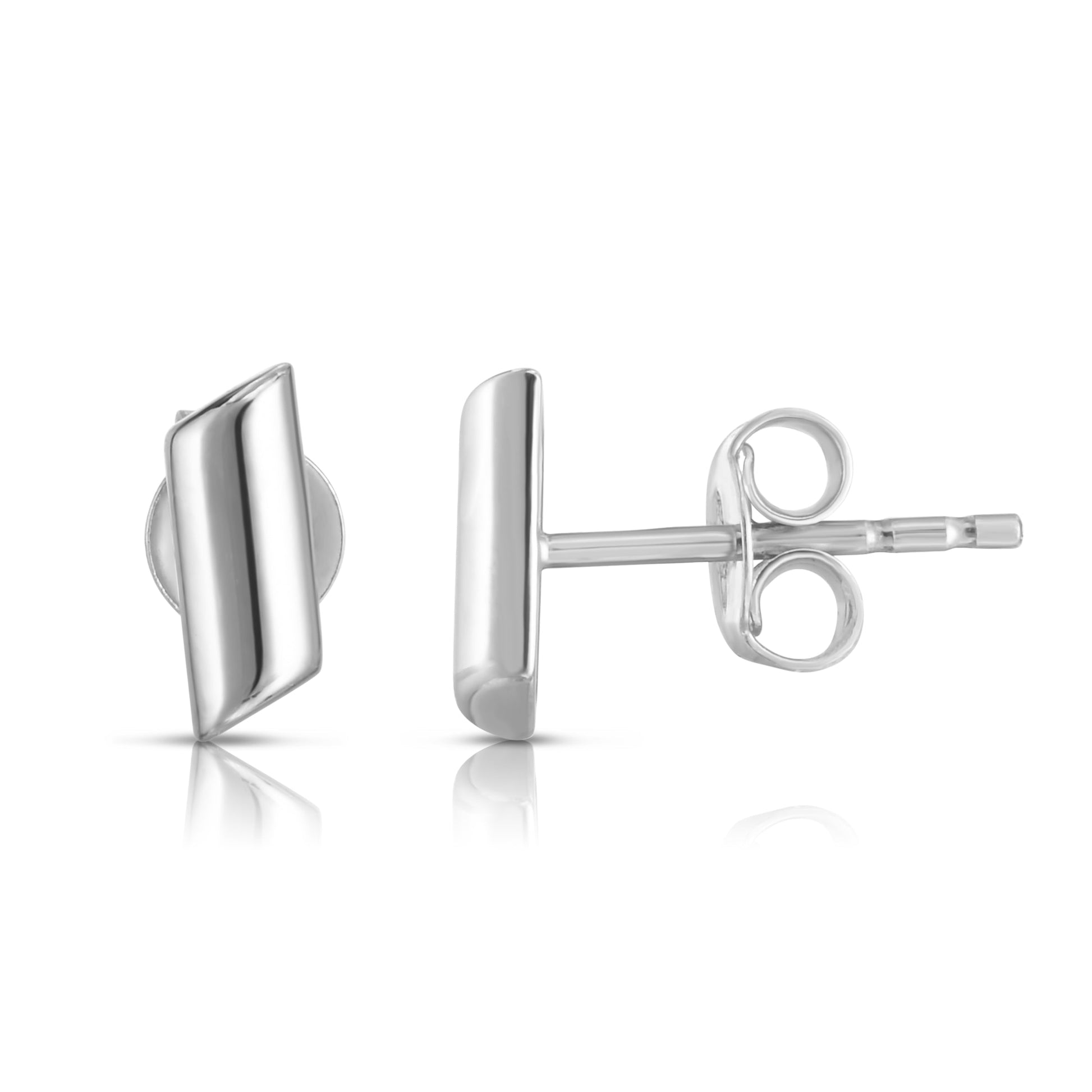 Royal Chain 14K Gold Polished Bar Stud Earring ER7771
