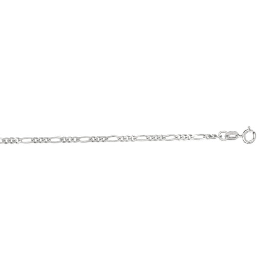 14K Gold 1.9mm Figaro Chain