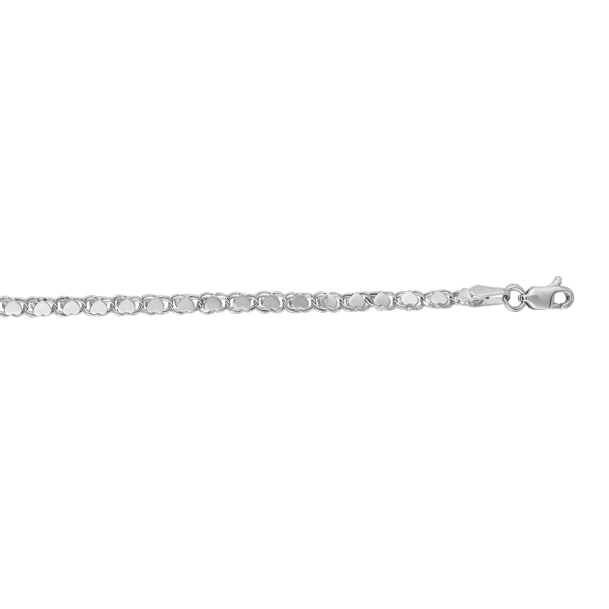 Royal Chain 14K Gold 3mm Heart Chain HC1