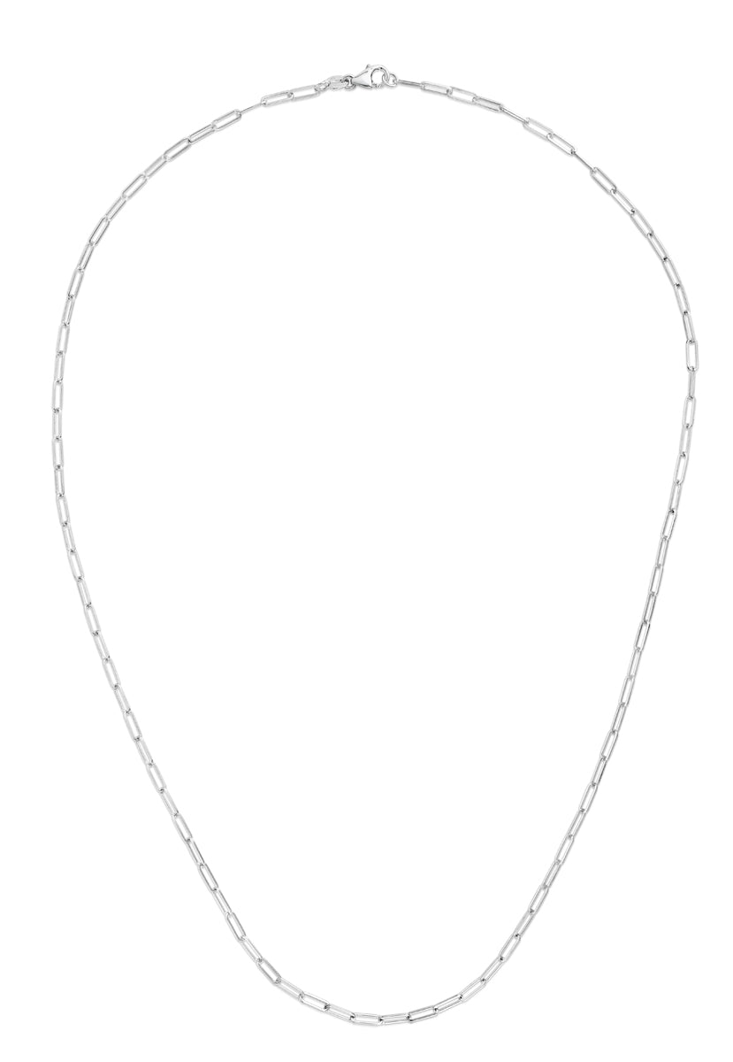 14K Gold 2.1mm Paperclip Chain