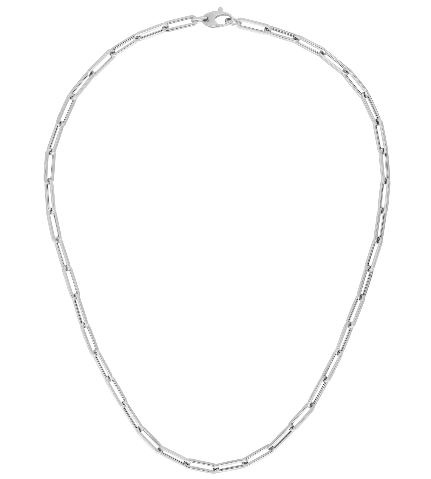 14K Gold 4.2mm Paperclip Chain