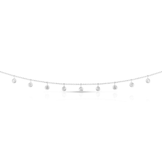 Royal Chain 14K Gold .50ct Dangling Diamonds Necklace RC2557