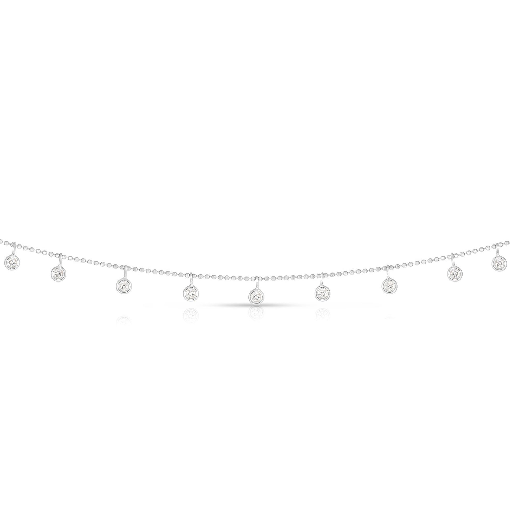 Royal Chain 14K Gold .25ct Dangling Diamonds Necklace RC2587