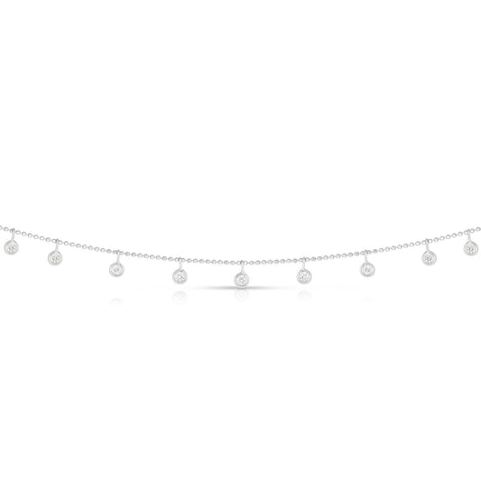 Royal Chain 14K Gold .25ct Dangling Diamonds Necklace RC2587