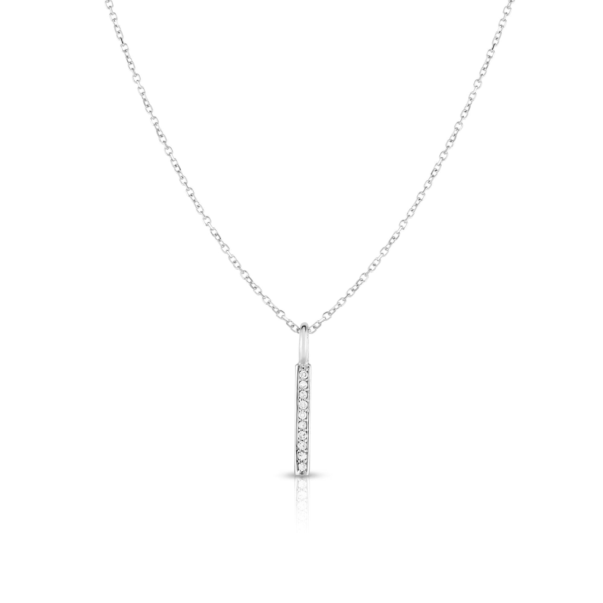 Royal Chain 14K Gold .06ct Diamond Bar Necklace SET2566