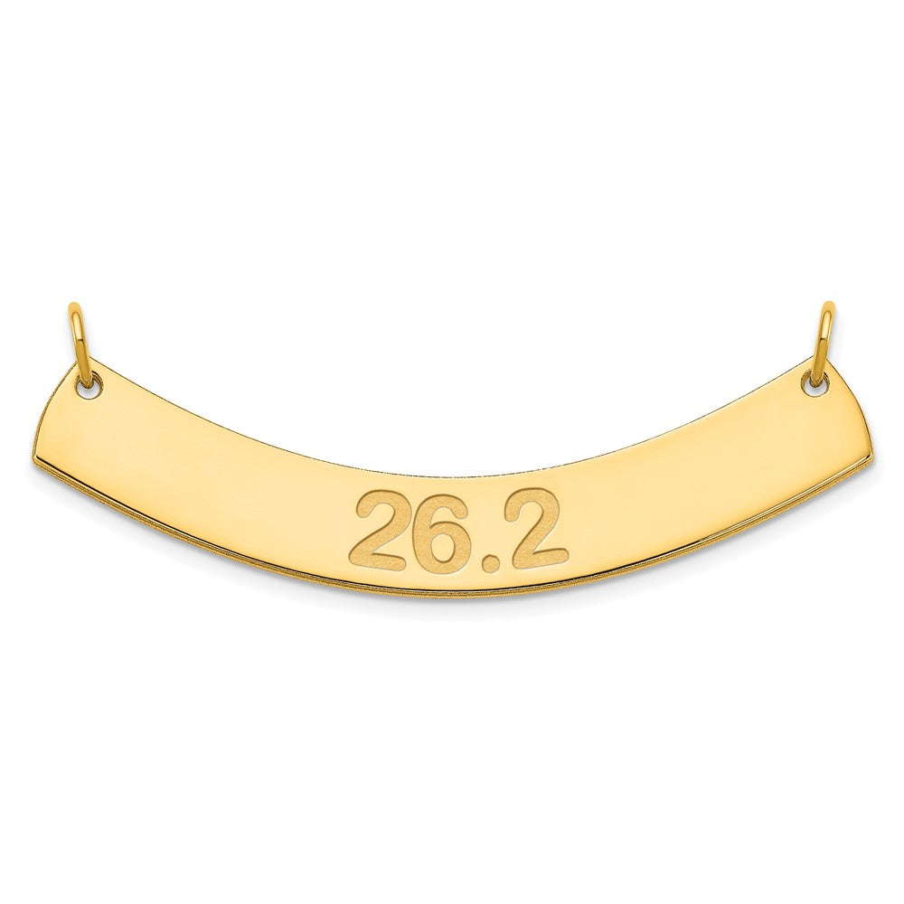 SS/Gold-plated Medium ARIAL ROUNDED Curved Bar Necklace XNA1239GP