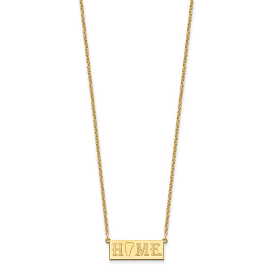 Sterling Silver/Gold-Plated HOME/STATE Necklace XNA1518GP-VT