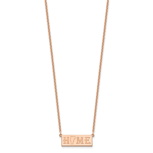 Sterling Silver/Rose Gold-Plated HOME/STATE Necklace XNA1518RP-VT