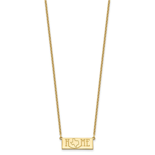Sterling Silver/Gold-Plated HOME/STATE Necklace XNA1519GP-TX