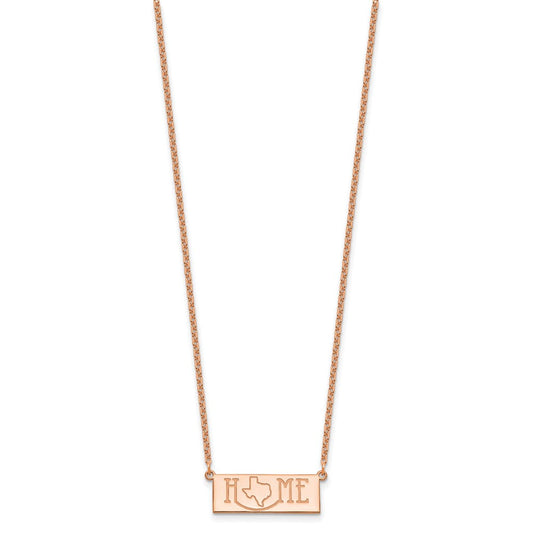 Sterling Silver/Rose Gold-Plated HOME/STATE Necklace XNA1519RP