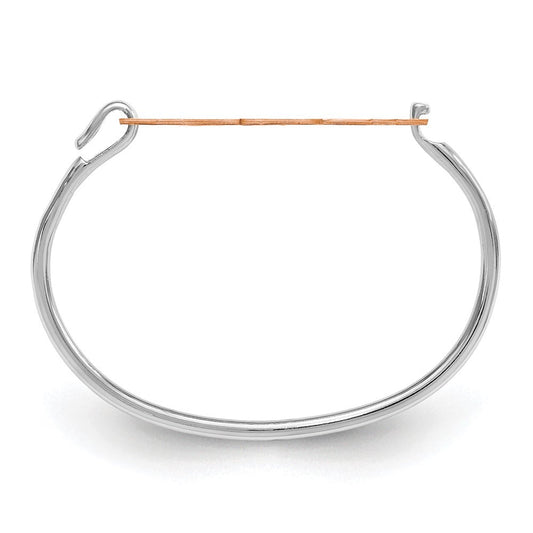 Sterling Silver/Rose-plated Monogram with Sterling Silver Bangle XNA505RP
