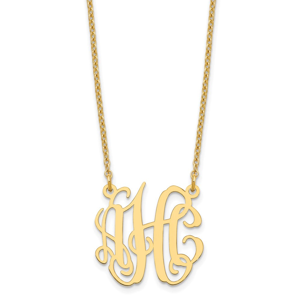 Sterling Silver/Gold-plated Small Monogram Necklace XNA546GP