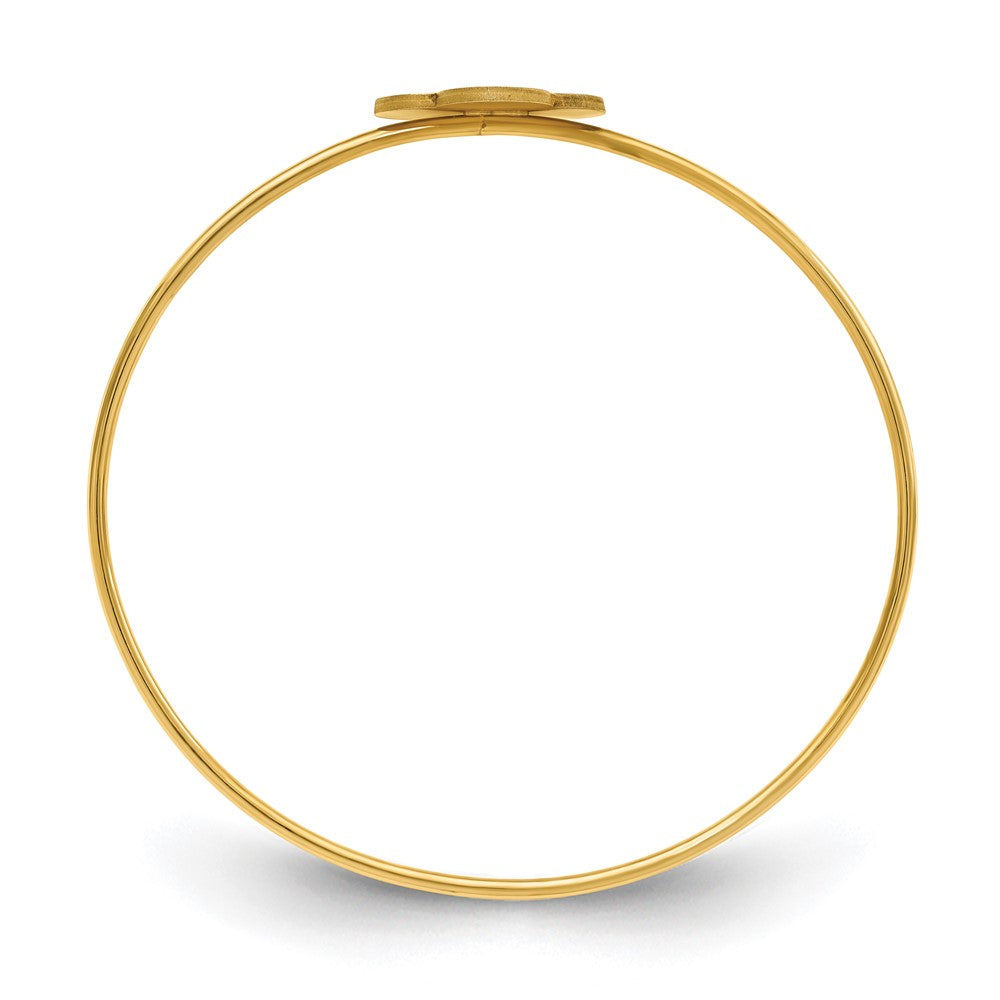 Sterling Silver/Gold-plated Clover Monogram Slip on Bangle XNA603GP