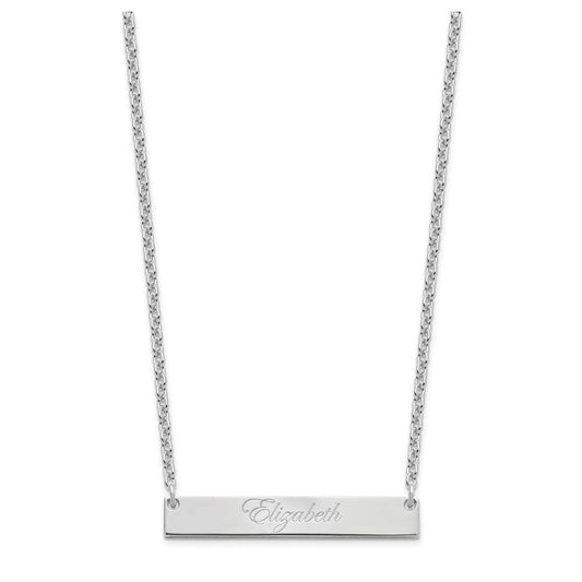 SS/Rhodium-plated Medium EDWARDIAN SCRIPT Brar Necklace XNA641SS