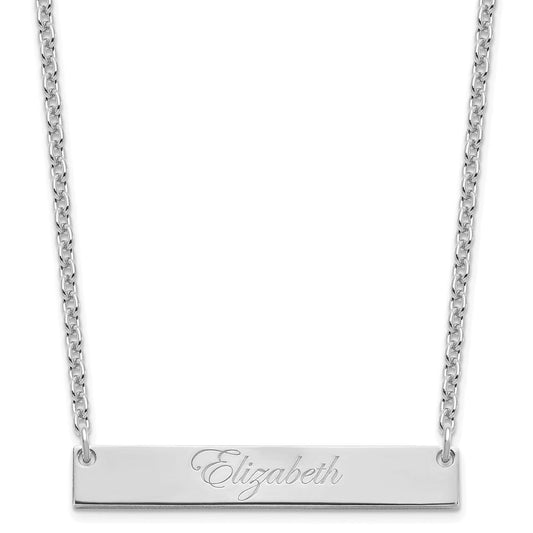 SS/Rhodium-plated Medium EDWARDIAN SCRIPT Brar Necklace XNA641SS