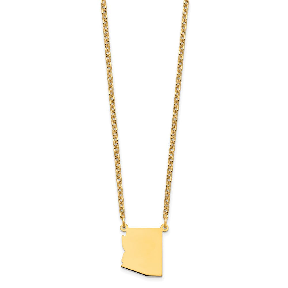 Sterling Silver/Gold-plated Arizona State Necklace XNA706GP-AZ