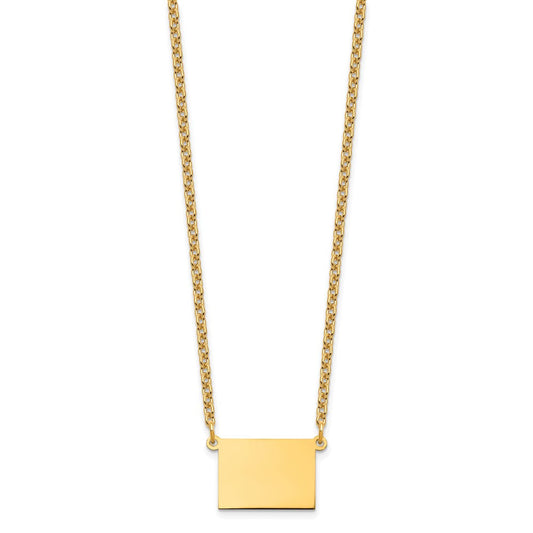 Sterling Silver/Gold-plated Colorado State Necklace XNA706GP-CO