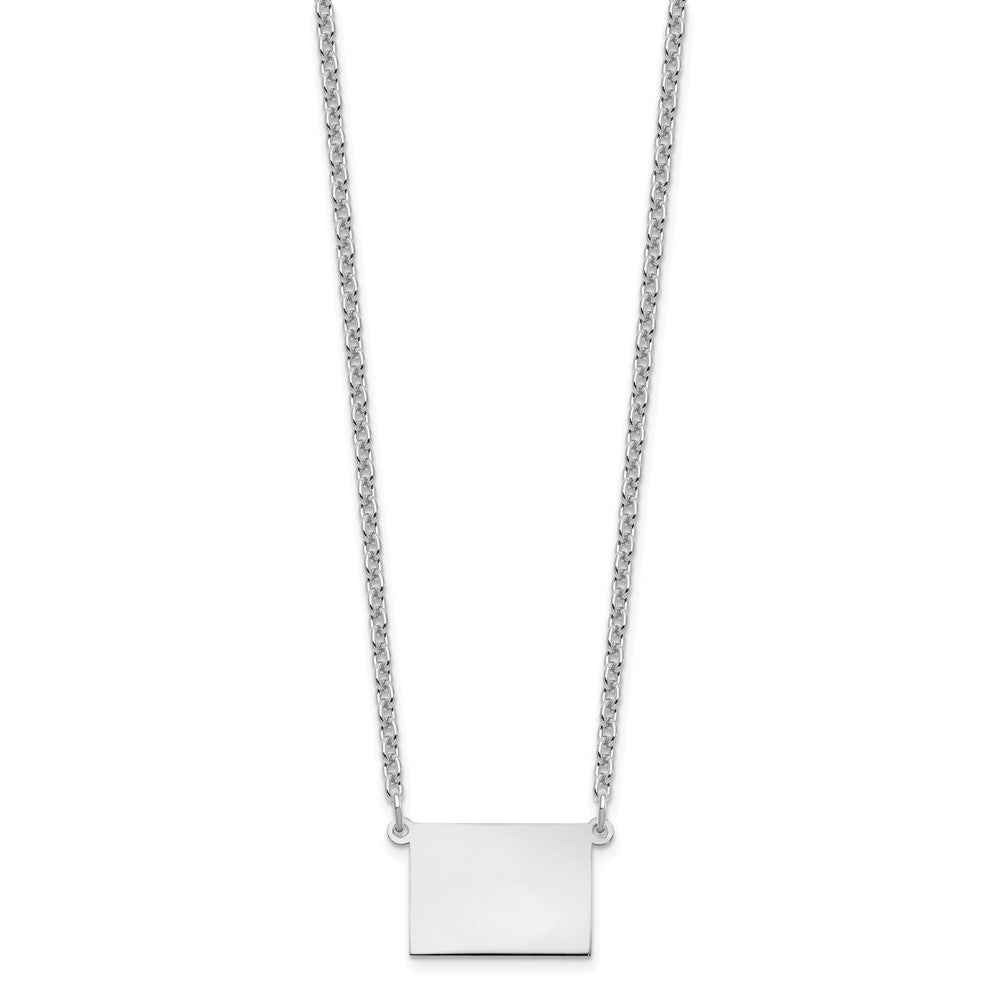 Sterling Silver/Rhodium-plated Colorado State Necklace XNA706SS-CO