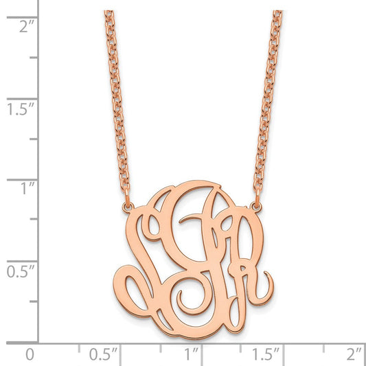 Sterling Silver/Rose-plated Monogram Necklace XNA888RP