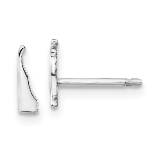 XNE50SS-DE Sterling Silver/Rhodium-plated Delaware State Earrings