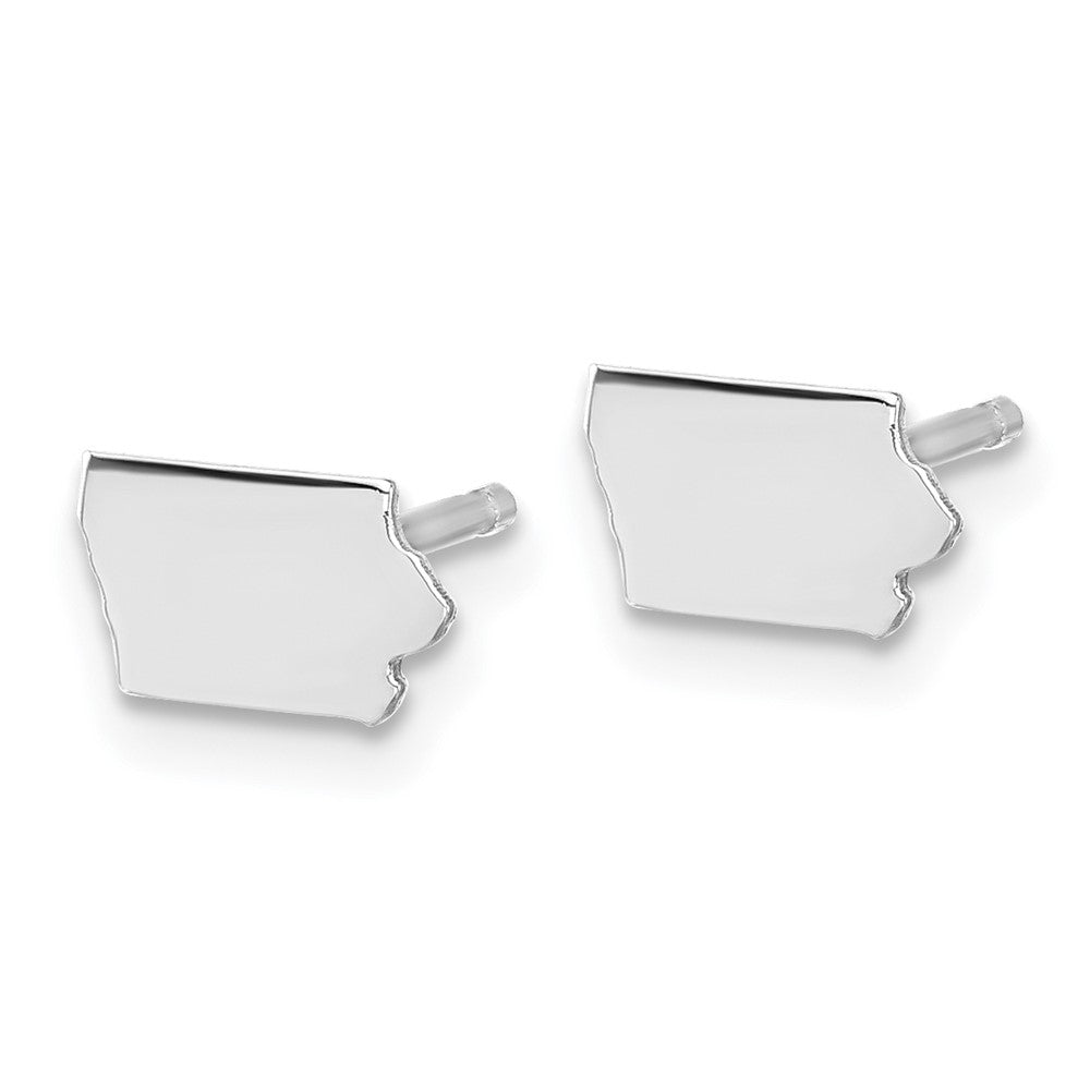 XNE50SS-IA Sterling Silver/Rhodium-plated Iowa State Earrings