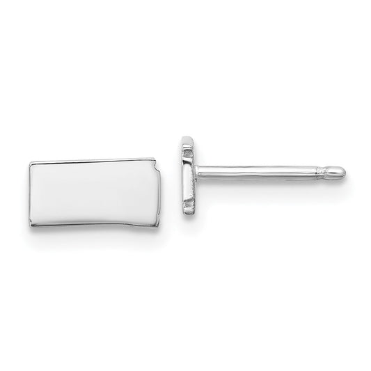 XNE50SS-ND Sterling Silver/Rhodium-plated North Dakota State Earrings