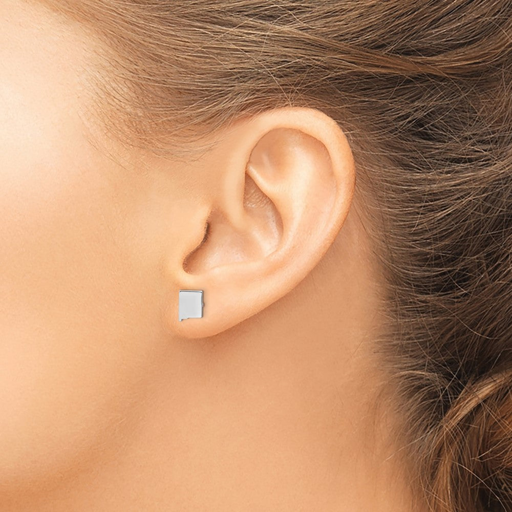 XNE50SS-NM Sterling Silver/Rhodium-plated New Mexico State Earrings