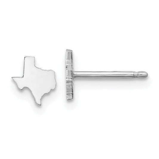 XNE50SS-TX Sterling Silver/Rhodium-plated Texas State Earrings