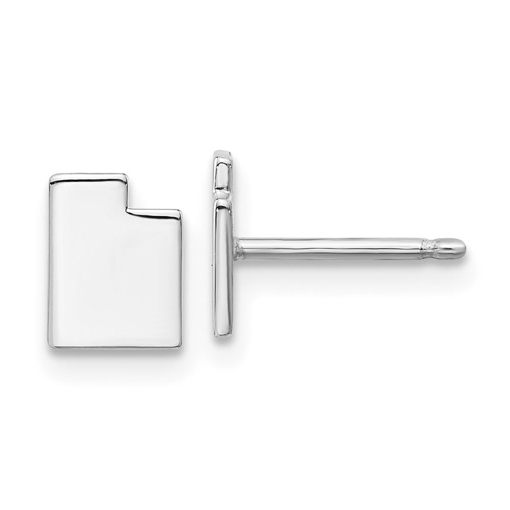 XNE50SS-UT Sterling Silver/rhodium-plated Utah State Earrings