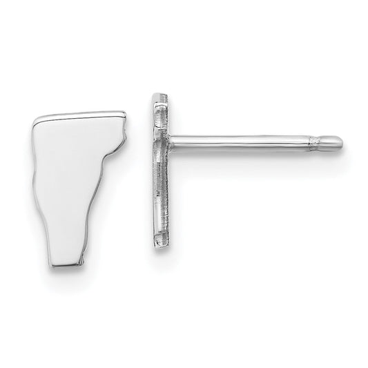 XNE50SS-VT Sterling Silver/Rhodium-plated Vermont State Earrings