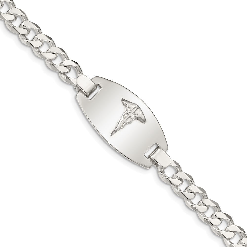 Sterling Silver Medical Jewelry Curb Link Bracelet XSM156