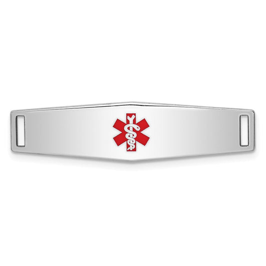 Sterling Silver Rhodium-plated Medical ID Plate XSM51
