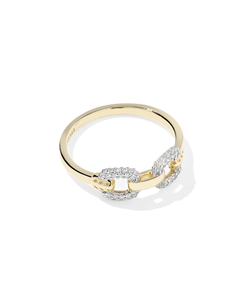Beau 14k Yellow and White Gold Band Ring