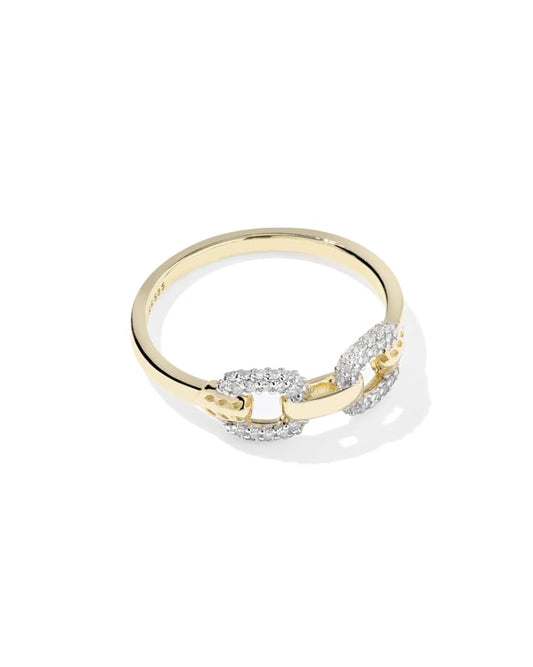 Beau 14k Yellow and White Gold Band Ring