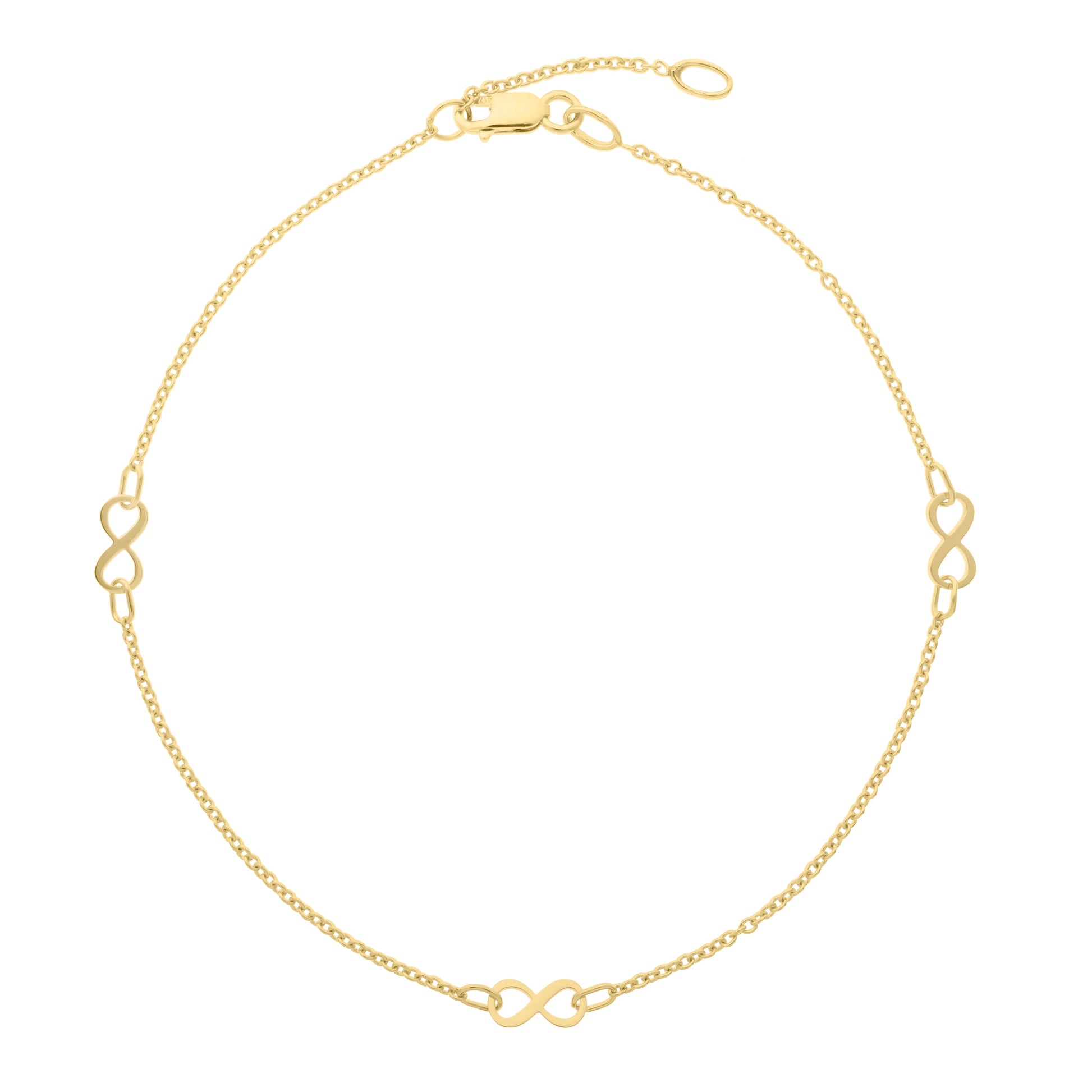 Royal Chain 10K Infinity Anklet ZC16656