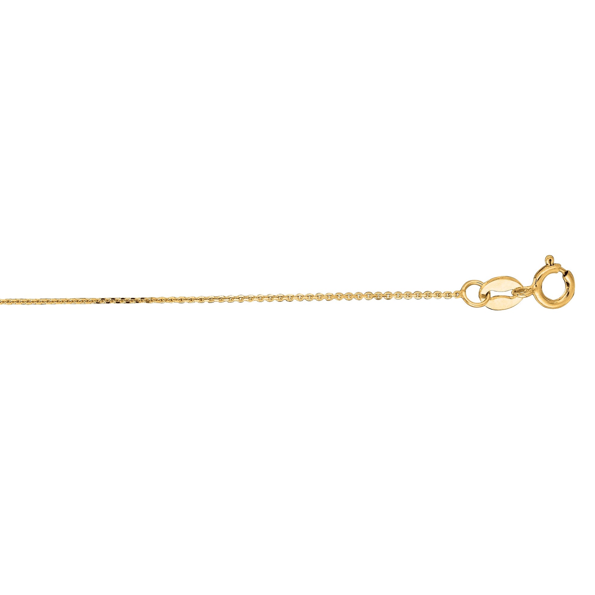 Royal Chain 10K Gold .5mm Diamond Cut Flat Cable Chain FCAB20