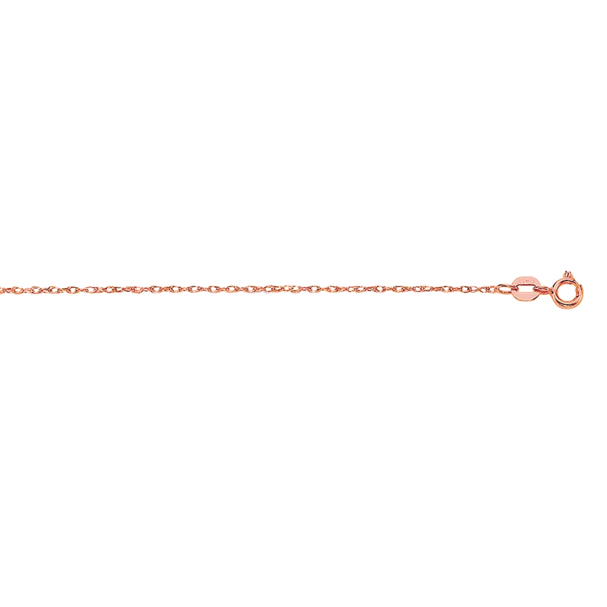 Royal Chain 10K Gold .85mm Machine Rope Chain Carded ZPR518