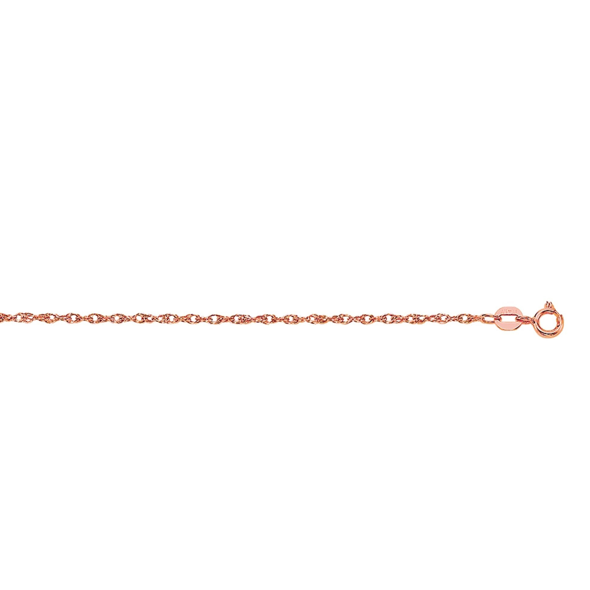 Royal Chain 10K Gold .95mm Machine Rope Chain Carded ZPRC6