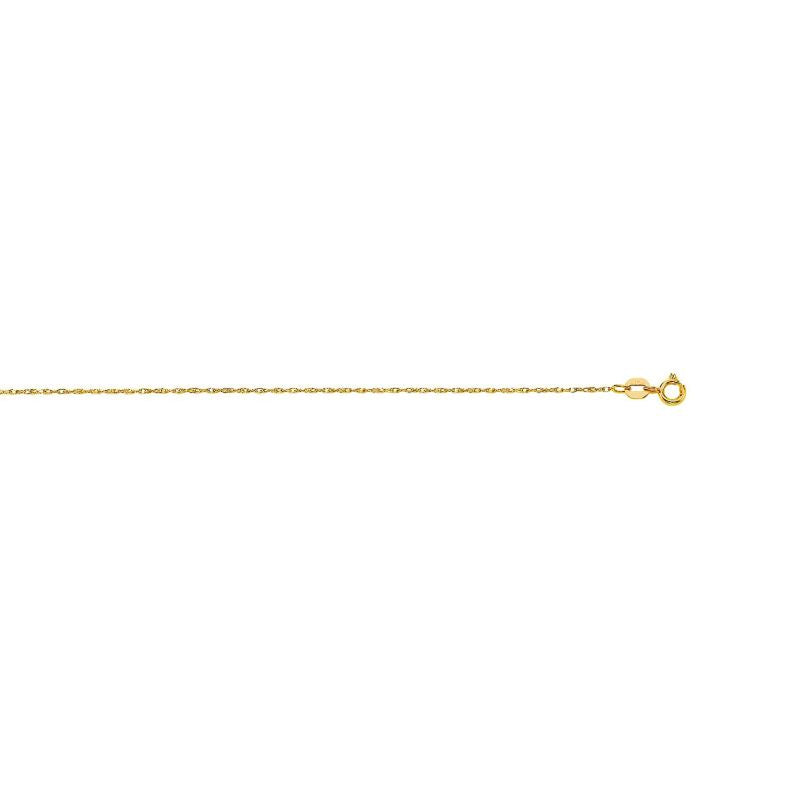 Royal Chain 10K Gold .80mm Machine Rope Chain Carded ZR416