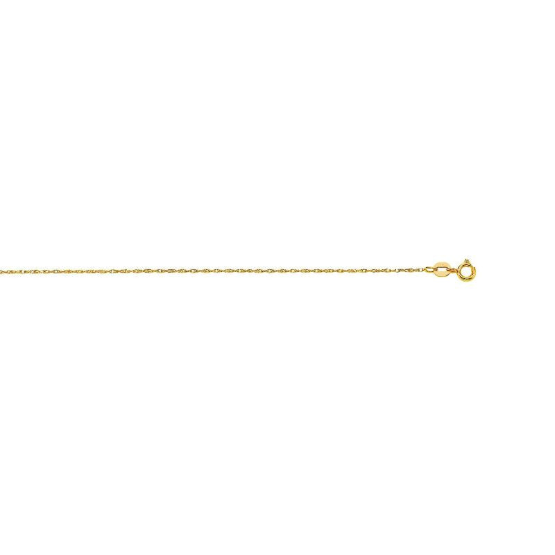 Royal Chain 10K Gold .80mm Machine Rope Chain Carded ZR418