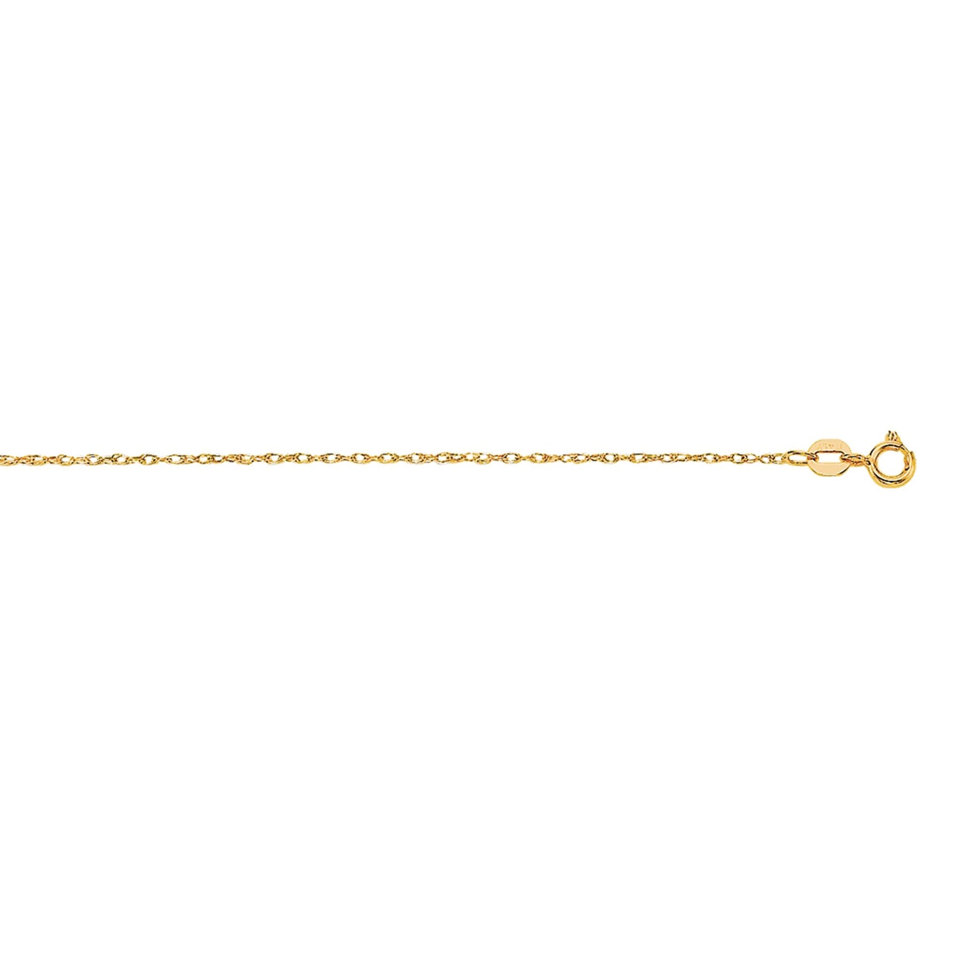 Royal Chain 10K Gold .85mm Machine Rope Chain Carded ZR518