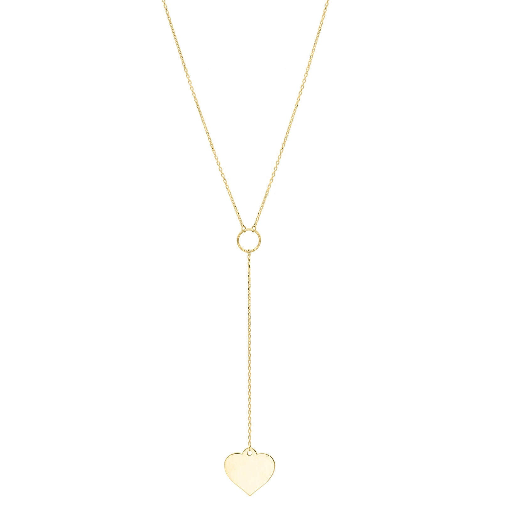 Royal Chain 10K Lariat Heart Necklace ZRC12015