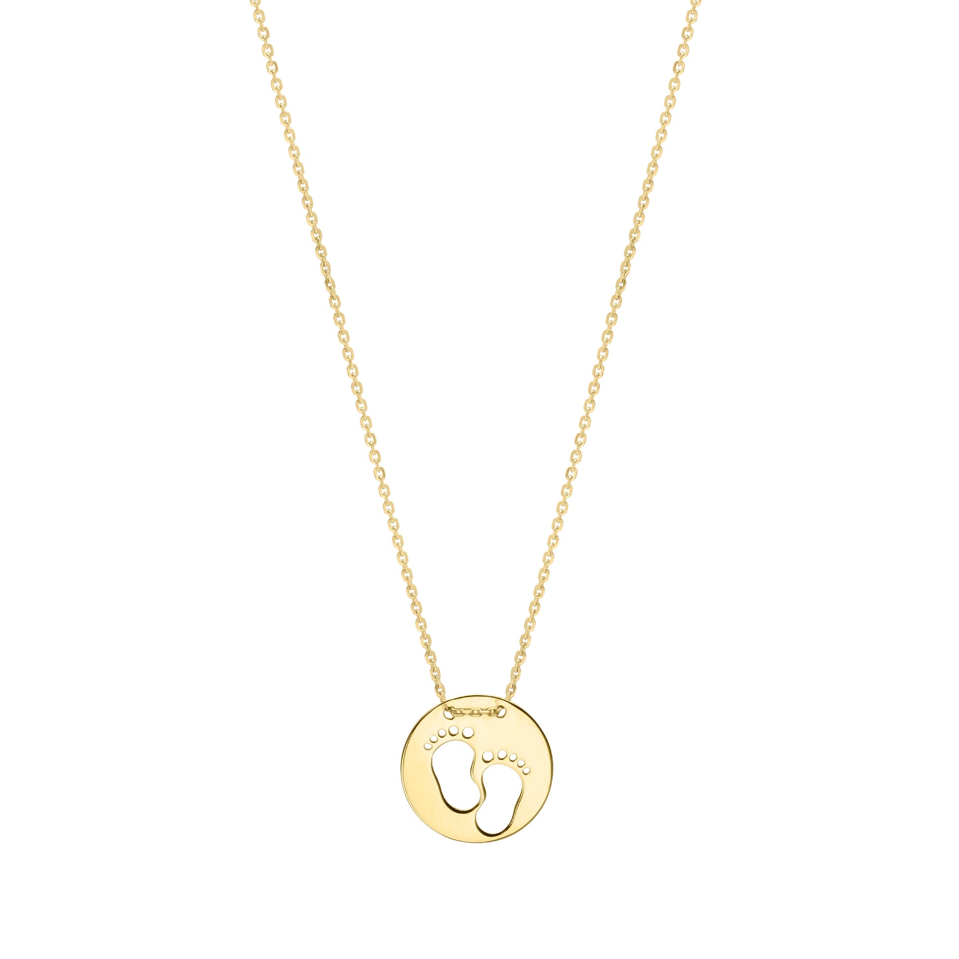 Royal Chain 10K Baby Footprints Necklace ZRC12023